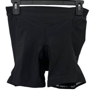 Diadory Dia Dry Cycling Shorts SZ L Black Mid Rise Padded Inside Pull On Stretch